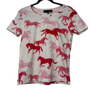 Monet‎ Women’s Pink White Horse Fashion Casual T-Shirt Size XS
